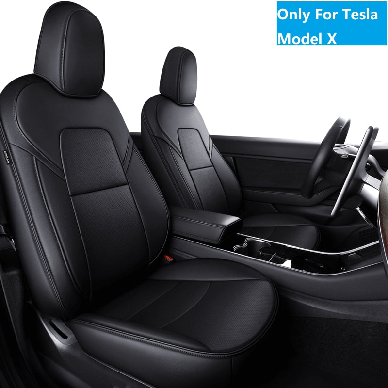 Car Accessories Seat Covers For Tesla Model X 360 Degree Full Covered High Quality Leather Cushion Fit 6 or 7 Seaters - TeslaGX Official Store