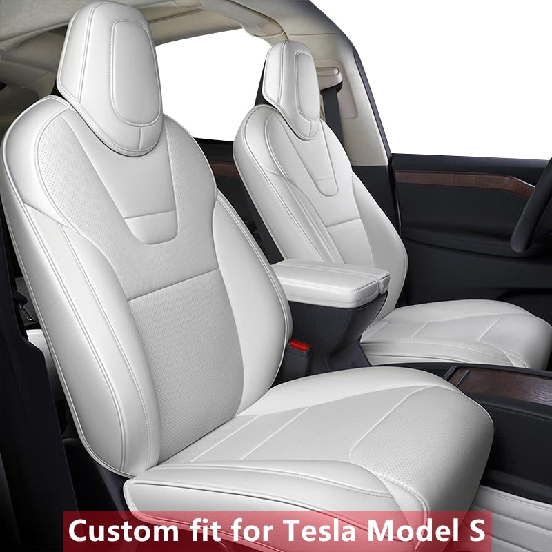 TeslaGX Tesla Model S Custom Fit Car Seat Cover Accessories Full Covered High Quality Leather 5 Seaters Cushion - TeslaGX Official Store