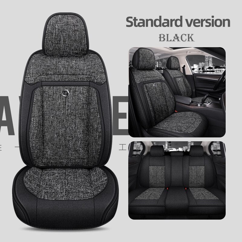 Universal Seat Covers For 90% Sedan SUV Stylish Durable Flax Linen Summer Cushion - DZX Cover