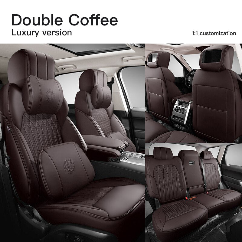 Custom Fit Seat Cover Full Set Middle Perforated Specific for Land Rover Discovery Range Rover - DZX Cover